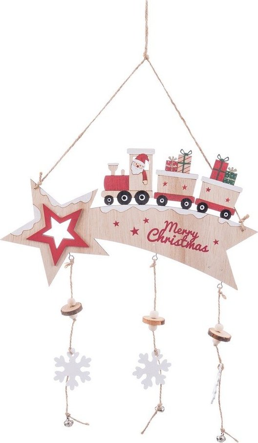 Dřevěná závěsná vánoční dekorace 50 cm – Casa Selección Casa Selección