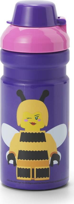 Fialová dětská lahev 390 ml Bee – LEGO® LEGO
