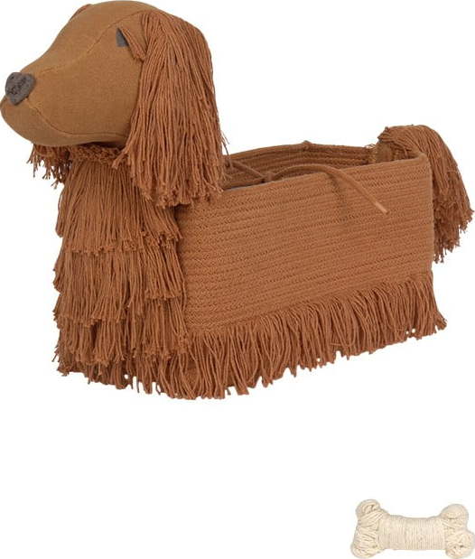 Hnědý látkový dětský koš na hračky 68x24x35 cm Poppy – Lorena Canals Lorena Canals