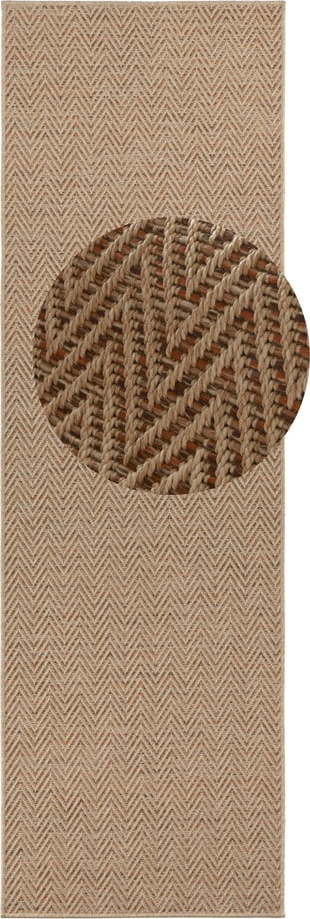 Hnědý vnitřní a venkovní běhoun 80x450 cm Nature – Hanse Home Hanse Home