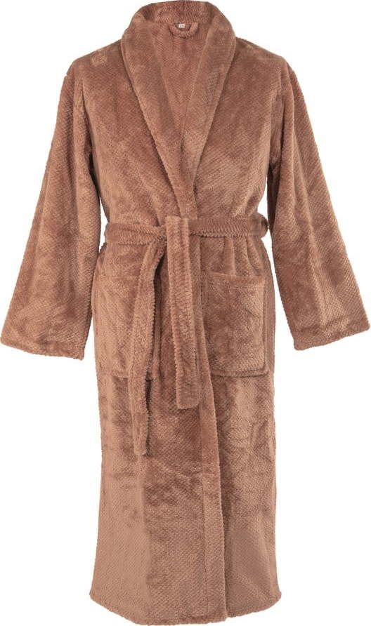Hnědý župan z mikroplyše velikost L/XL Pippa – Tiseco Home Studio Tiseco Home Studio