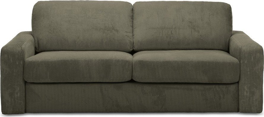 Khaki manšestrová rozkládací pohovka 195 cm Nona – Makamii Makamii