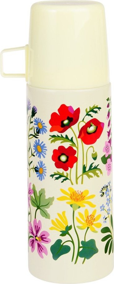 Krémová dětská termoska 350 ml Wild Flowers – Rex London Rex London