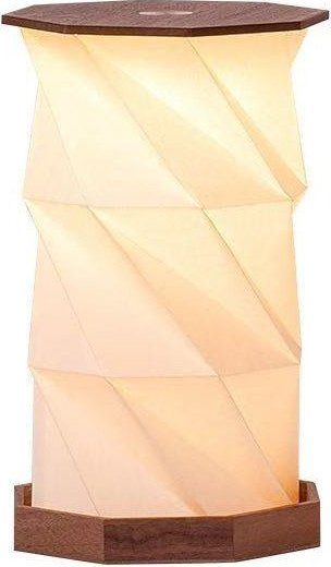 LED stolní lampa v tmavě přírodní barvě (výška 18 cm) Twist Hexagon – Gingko Gingko