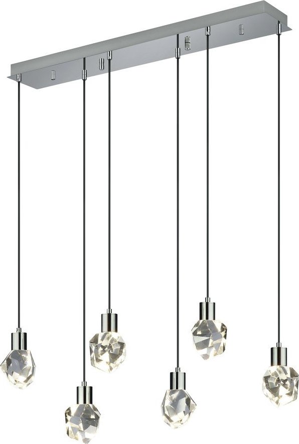LED závěsné svítidlo ve stříbrné barvě se skleněným stínidlem Verano – Trio Select Trio Select