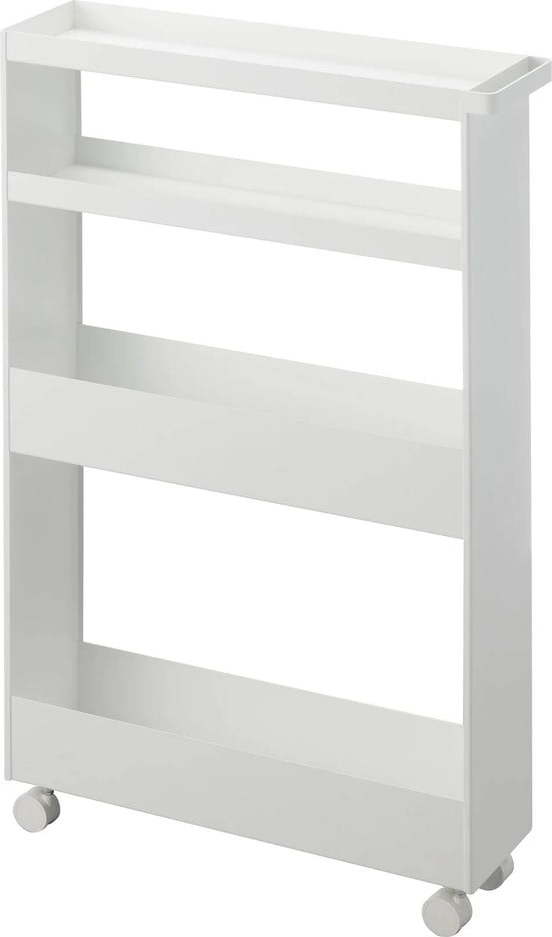 Matně bílý ocelový koupelnový regál 48x80