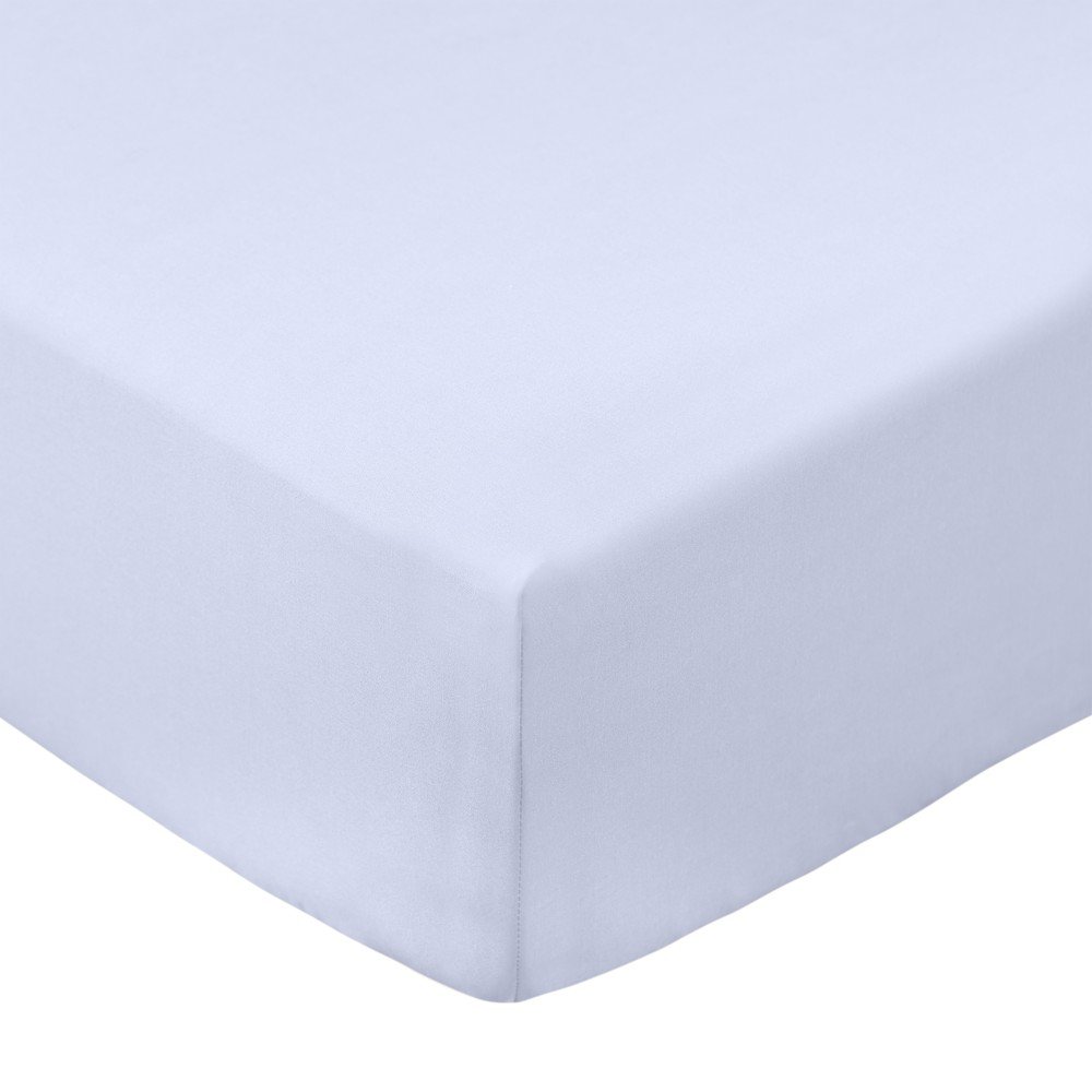 Napínací prostěradlo z bavlněného perkálu v levandulové barvě 135x190 cm Cotton Percale – Bianca Bianca