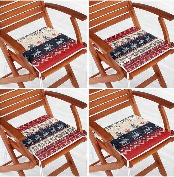 Podsedáky v sadě 4 ks s vánočním motivem 40x40 cm Christmas Sweater – Mila Home Mila Home