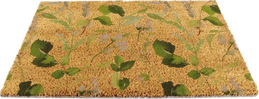 Rohožka z kokosového vlákna 40x60 cm Watercolour Leaves – Artsy Doormats Artsy Doormats