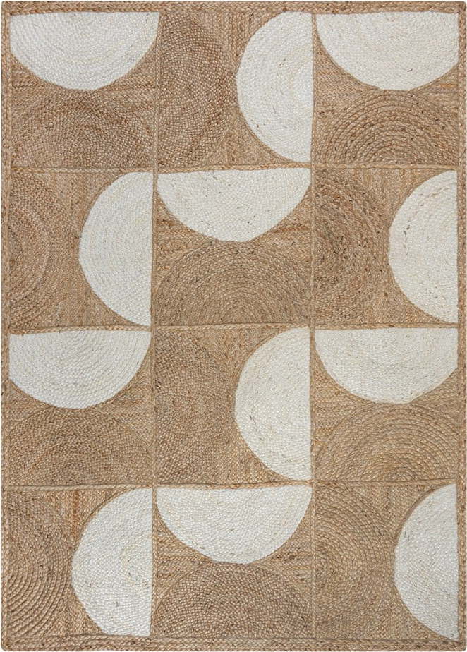 Ručně tkaný jutový koberec v přírodní barvě/slonovinový 200x290 cm Eclipse – Flair Rugs Flair Rugs