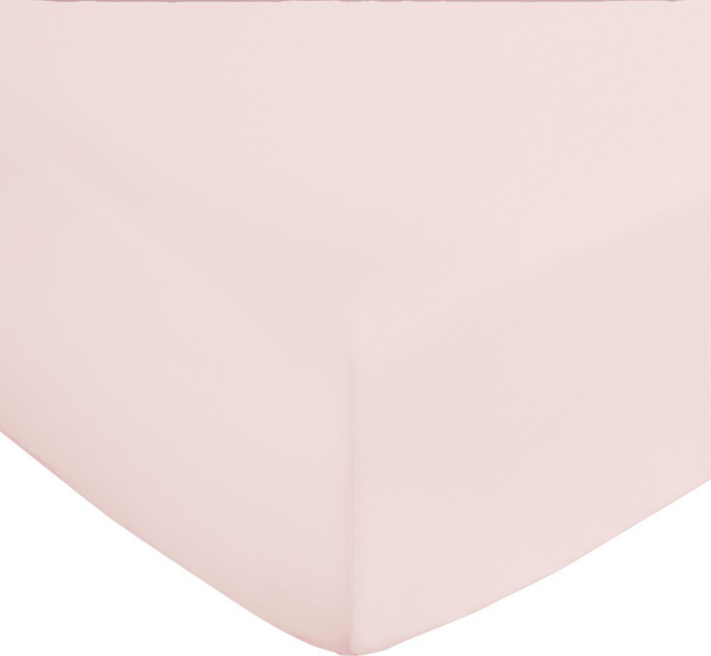 Růžové napínací prostěradlo z bavlněného saténu 150x200 cm Cotton Sateen – Bianca Bianca