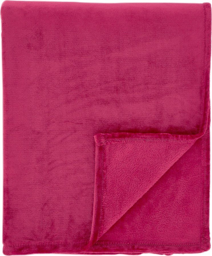 Růžový přehoz z mikroplyše 200x240 cm Raschel Velvet – Catherine Lansfield Catherine Lansfield