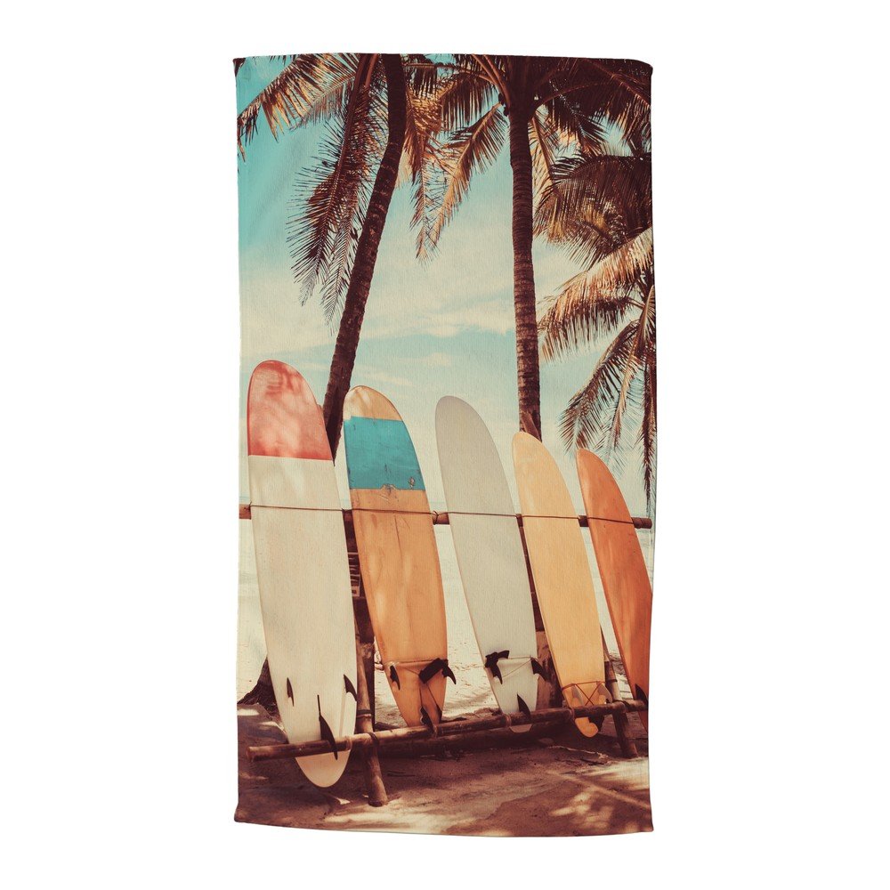Sametová plážová osuška 100x180 cm Vintage Surf – Good Morning GOOD MORNING