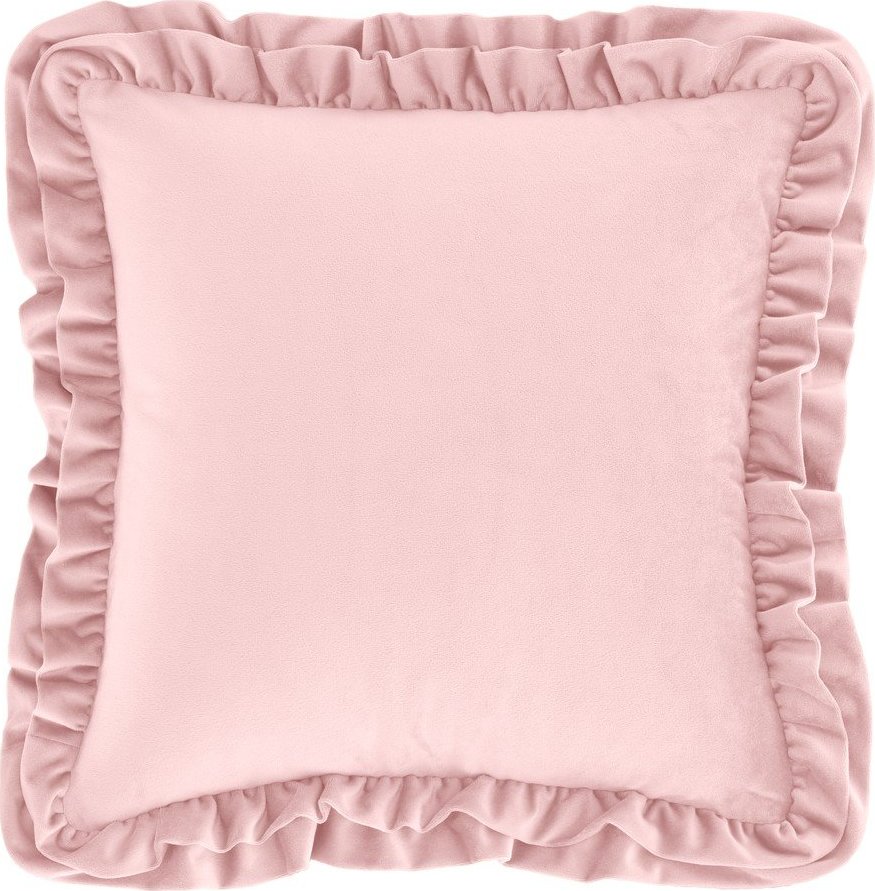 Sametový dekorační polštář 43x43 cm Velvet Double Frill – Catherine Lansfield Catherine Lansfield