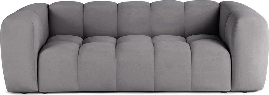 Šedá sametová pohovka 225 cm Cube – Bonami Selection Bonami Selection