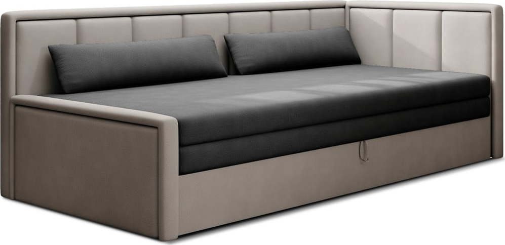 Šedá žinylková rozkládací/s úložným prostorem pohovka 214 cm Fulgeo – ELTAP ELTAP