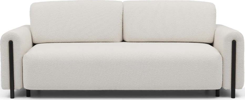 Slonovinová rozkládací/s úložným prostorem pohovka z textilie bouclé 244 cm Arcadova – ELTAP ELTAP