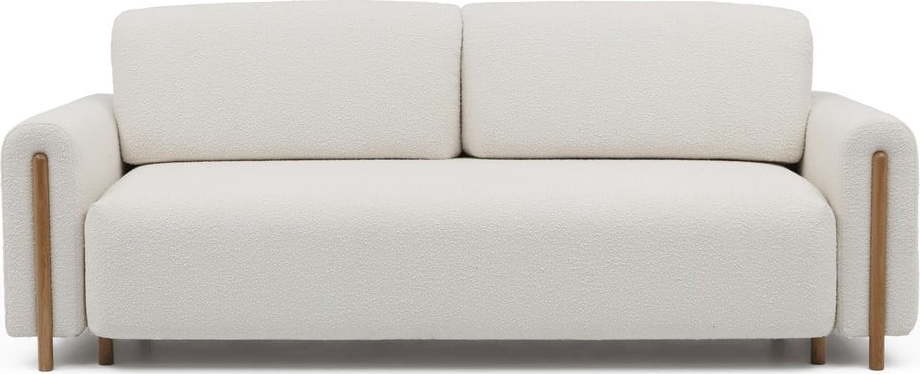 Slonovinová rozkládací/s úložným prostorem pohovka z textilie bouclé 244 cm Arcadova – ELTAP ELTAP