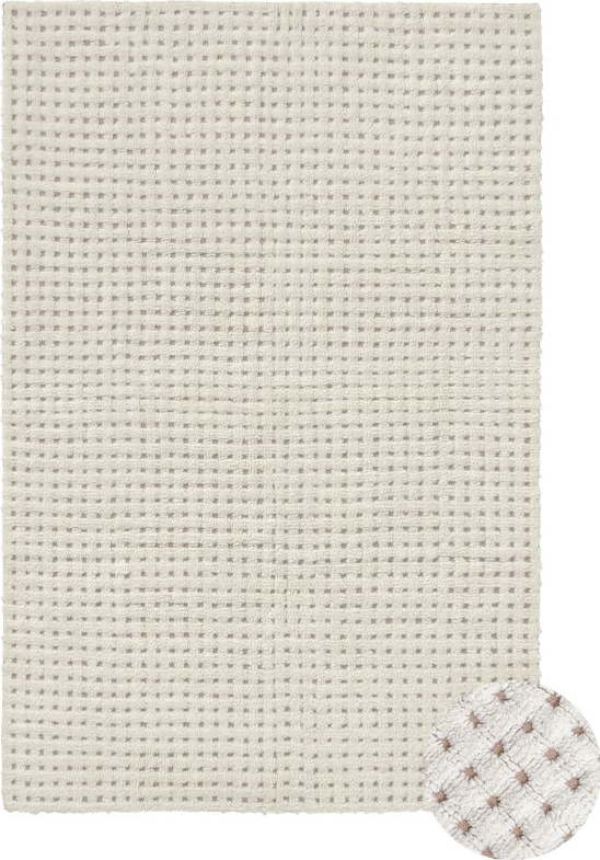 Slonovinový pratelný/ručně tkaný vlněný koberec 170x240 cm Unexpected Wool – Lorena Canals Lorena Canals