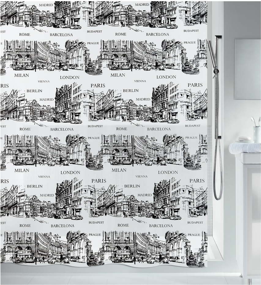 Sprchový závěs 180x200 cm Places – Spirella SPIRELLA