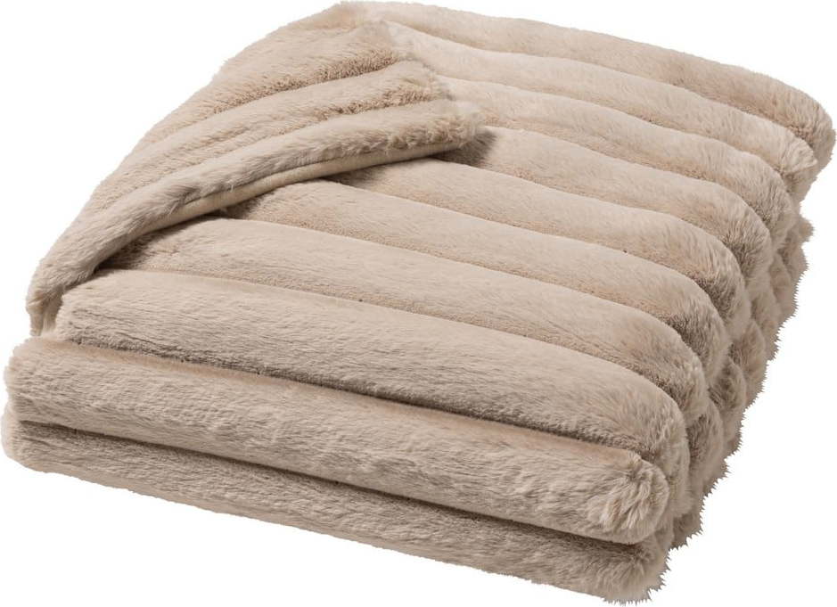 Světle hnědá deka z mikroplyše 180x220 cm Boudoir – douceur d'intérieur Douceur d intérieur