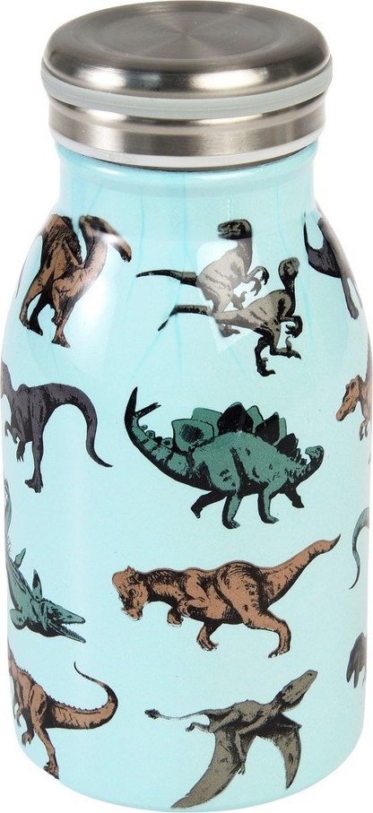 Světle modrá nerezová dětská lahev 250 ml Prehistoric Land – Rex London Rex London