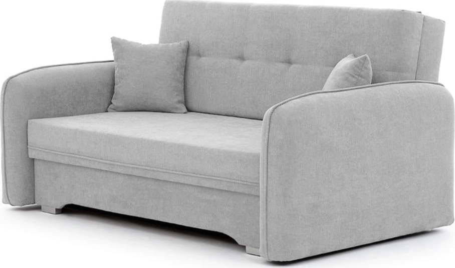 Světle šedá žinylková rozkládací/s úložným prostorem pohovka 155 cm Laine – ELTAP ELTAP