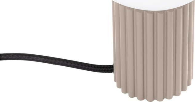 Taupe stolní lampa se skleněným stínidlem (výška 19 cm) Orbital – Nice Lamps Nice Lamps