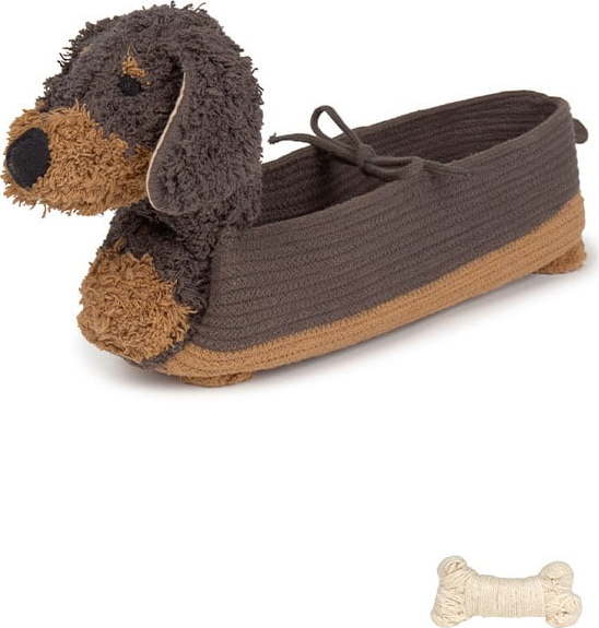 Tmavě hnědý látkový dětský koš na hračky 59x16x23 cm Sparky – Lorena Canals Lorena Canals