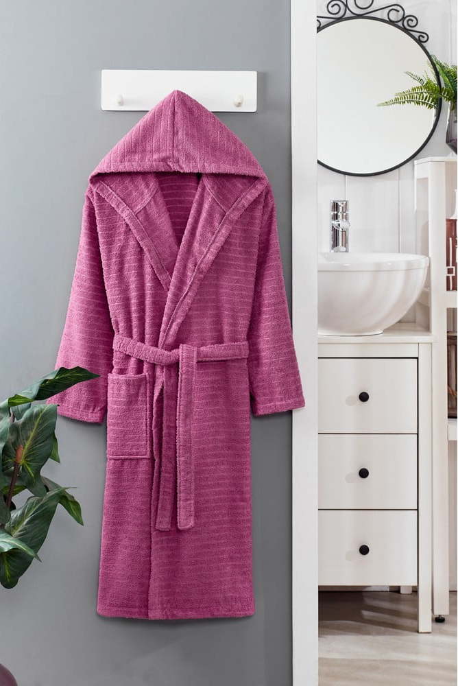 Tmavě růžový bavlněný župan velikost S/M – Mila Home Mila Home