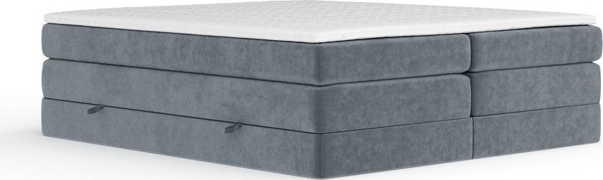 Tmavě šedá boxspring postel s úložným prostorem/bez čela 180x200 cm Juniper – Maison de Rêve Maison de Reve