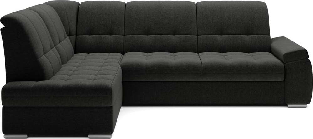 Tmavě šedá rozkládací/s úložným prostorem rohová pohovka (levý roh/do L) Sado – ELTAP ELTAP