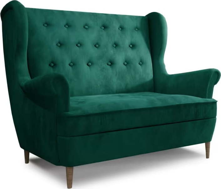 Tmavě zelená sametová pohovka 150 cm Aros – ELTAP ELTAP