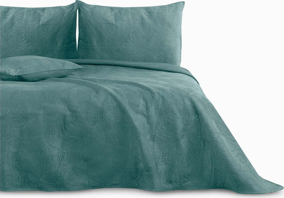 Tyrkysový přehoz na dvoulůžko 200x220 cm Palsha – AmeliaHome Restilo