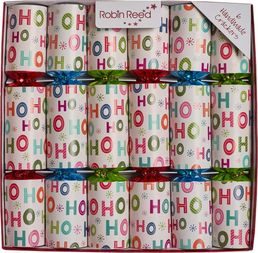 Vánoční crackery v sadě 6 ks Ho Ho Ho – Robin Reed Robin Reed