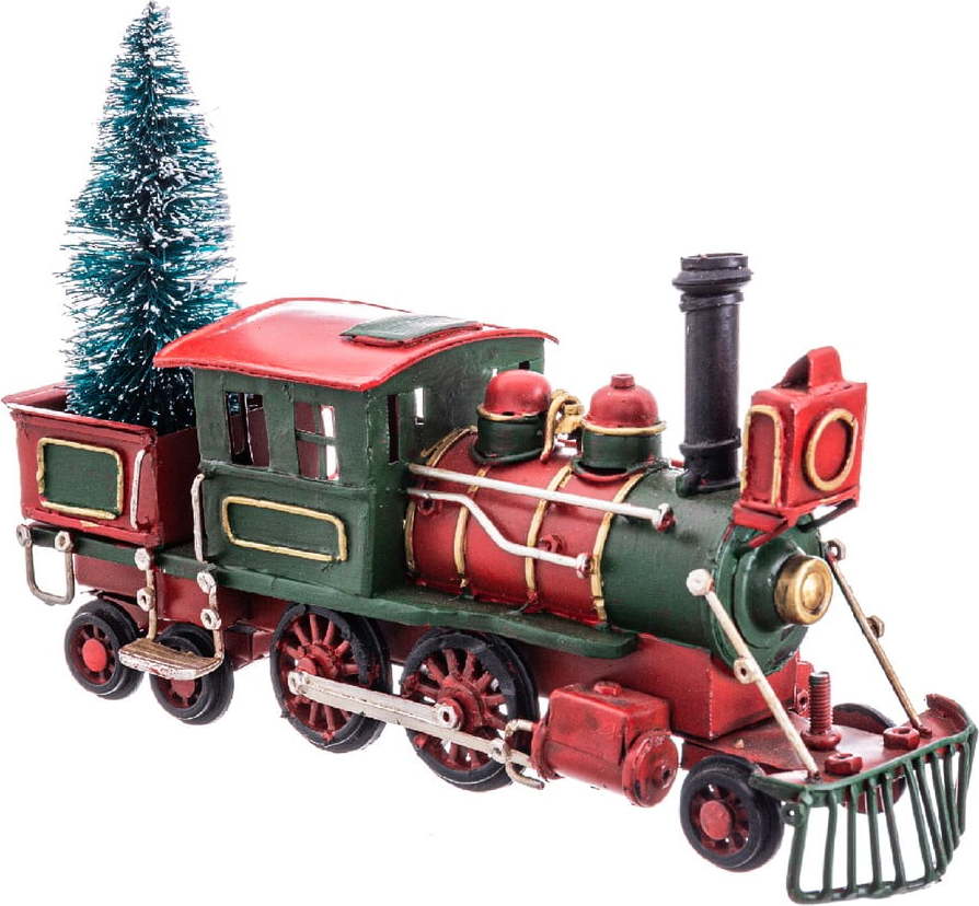 Kovová vánoční figurka (výška 13 cm) Train – Casa Selección Casa Selección