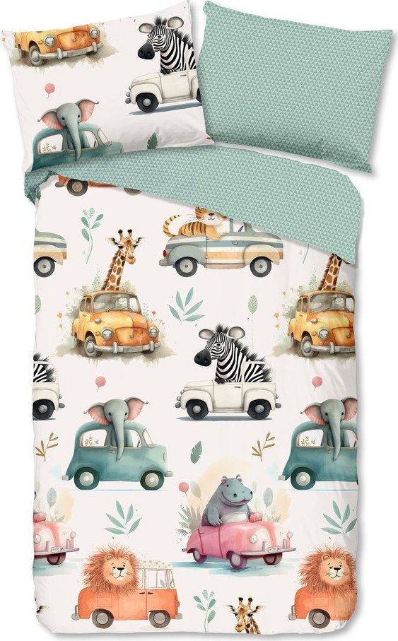 Zelené/béžové bavlněné dětské povlečení na jednolůžko 140x200 cm Gogo – Good Morning GOOD MORNING