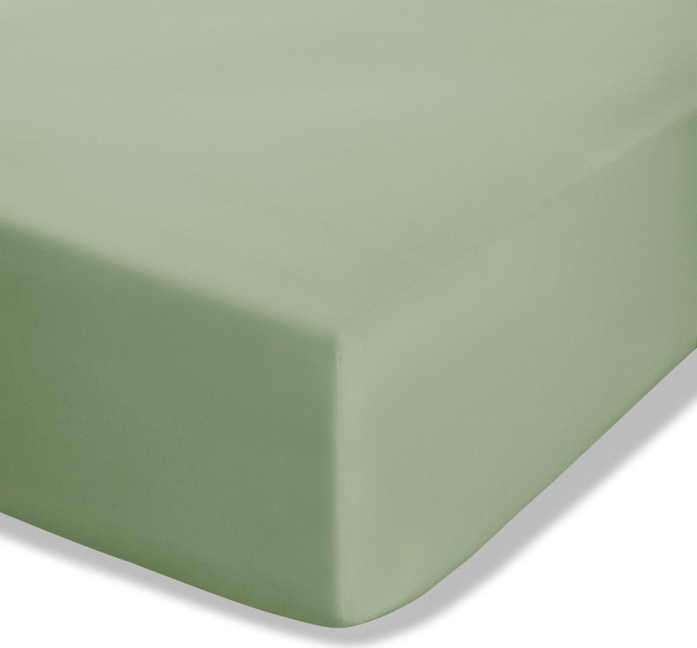 Zelené napínací perkálové prostěradlo 135x190 cm Easy Iron Percale – Catherine Lansfield Catherine Lansfield