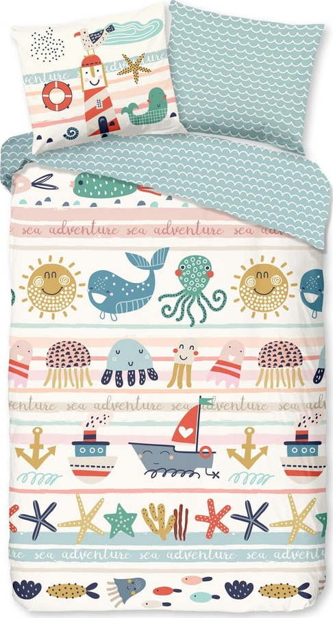 Bavlněné dětské povlečení na jednolůžko/prodloužené 140x220 cm Sea – Good Morning GOOD MORNING