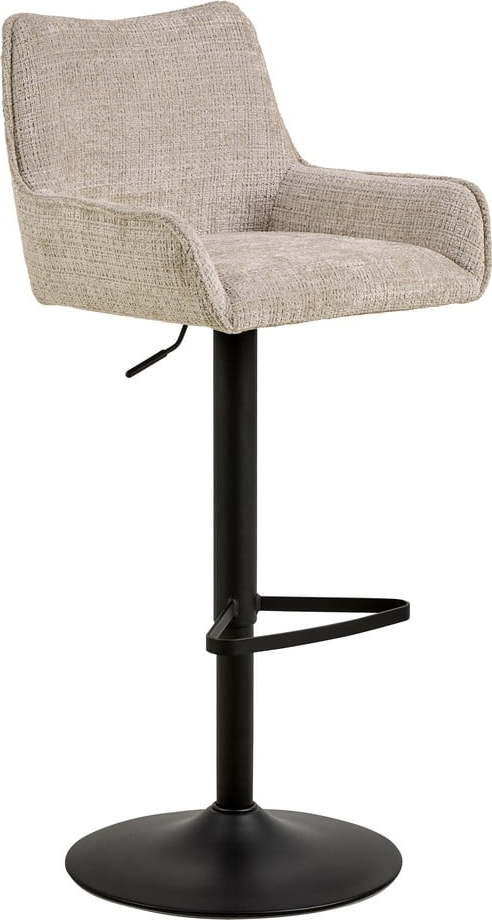 Béžová barová židle s nastavitelnou výškou/s područkami (výška sedáku 85 cm) Eddie – Actona Actona