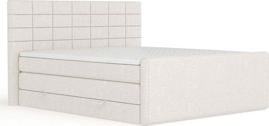Béžová boxspring postel s úložným prostorem 180x200 cm Ava – Maison de Rêve Maison de Reve