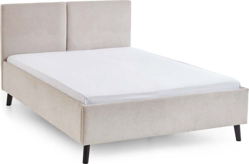 Béžová čalouněná dvoulůžková postel s roštem 140x200 cm Piano – Meise Möbel Meise Möbel