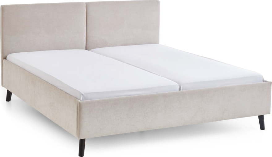 Béžová čalouněná dvoulůžková postel s roštem 160x200 cm Piano – Meise Möbel Meise Möbel