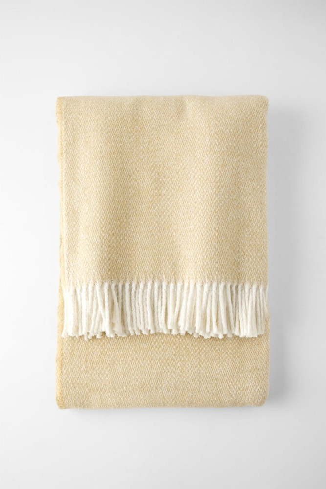 Béžová deka s příměsí bavlny 140x180 cm Espiga – Euromant Euromant