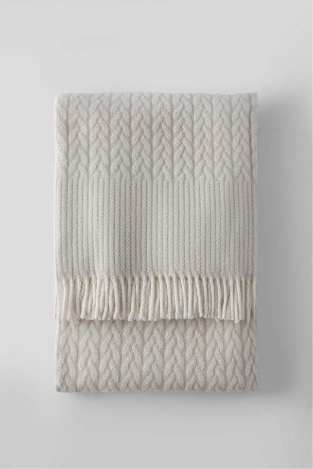 Béžová deka s příměsí bavlny 140x180 cm Olympus – Euromant Euromant