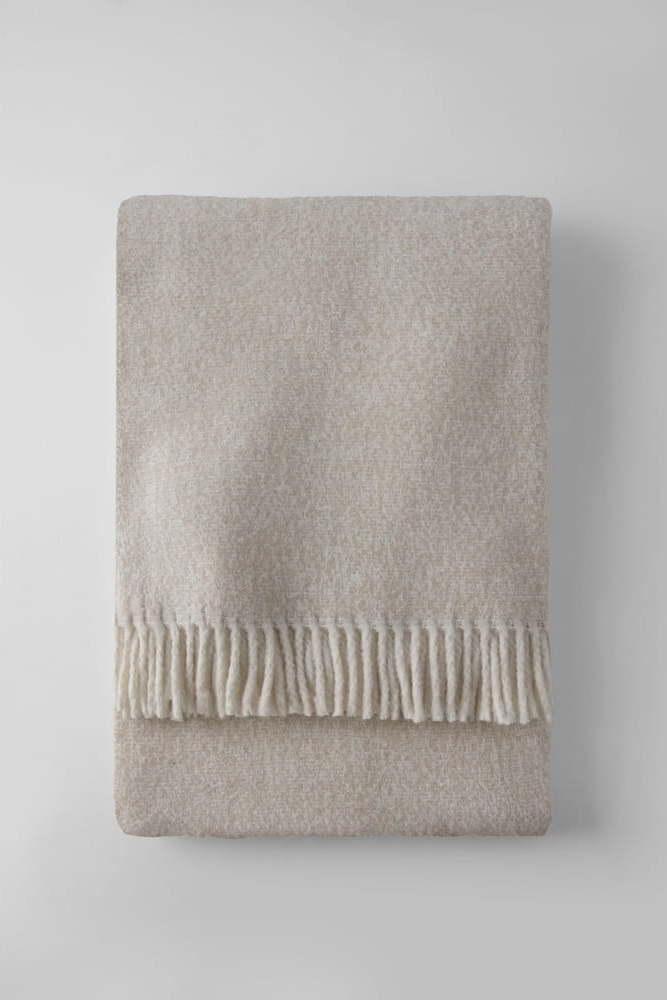 Béžová/krémová deka s příměsí bavlny 140x180 cm Rennes – Euromant Euromant