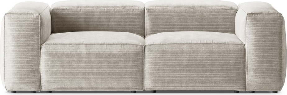 Béžová manšestrová pohovka 224 cm Bergano – Cosmopolitan Design Cosmopolitan design