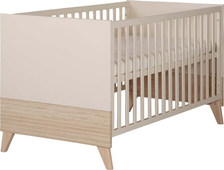 Béžová postýlka s nastavitelnou výškou 70x140 cm Sidney – Roba Roba