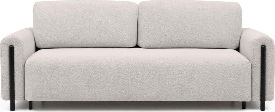 Béžová rozkládací/s úložným prostorem pohovka z textilie bouclé 244 cm Arcadova – ELTAP ELTAP