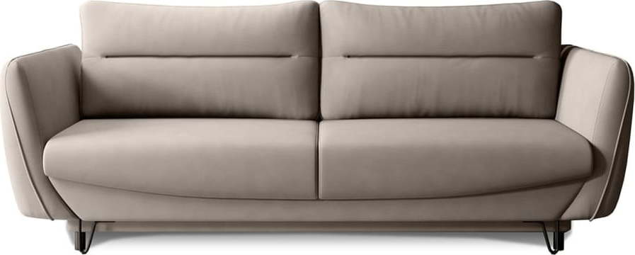 Béžová žinylková rozkládací/s úložným prostorem pohovka 236 cm Silva – ELTAP ELTAP